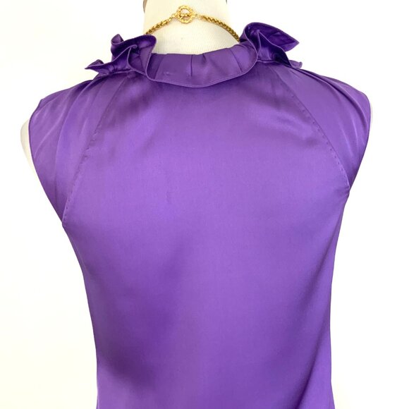 Elie Tahari Silk Emory Ruffle Collar Blouse Size XS - Picture 7 of 16